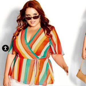 🍂🍁City chic xL/22 rainbow blouse